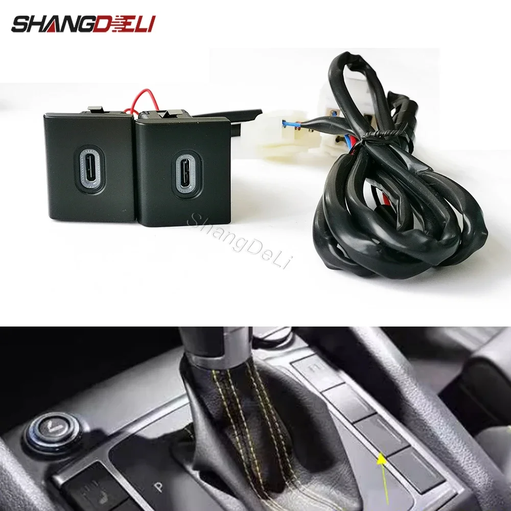 Usb C Power Adapter - Cargador Rápido para Auto con LED