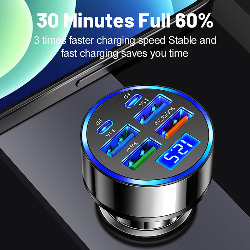 Cargador de coche con 6 puerto - Usb C Power Adapter reseña y precio