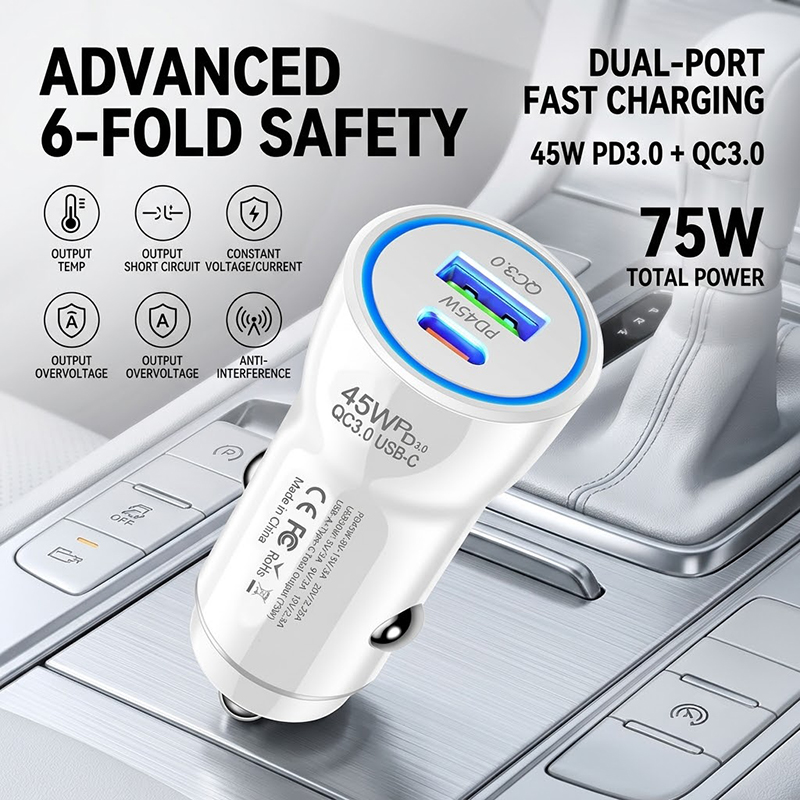Cargador de coche de carga ráp - Usb C Power Adapter reseña y precio