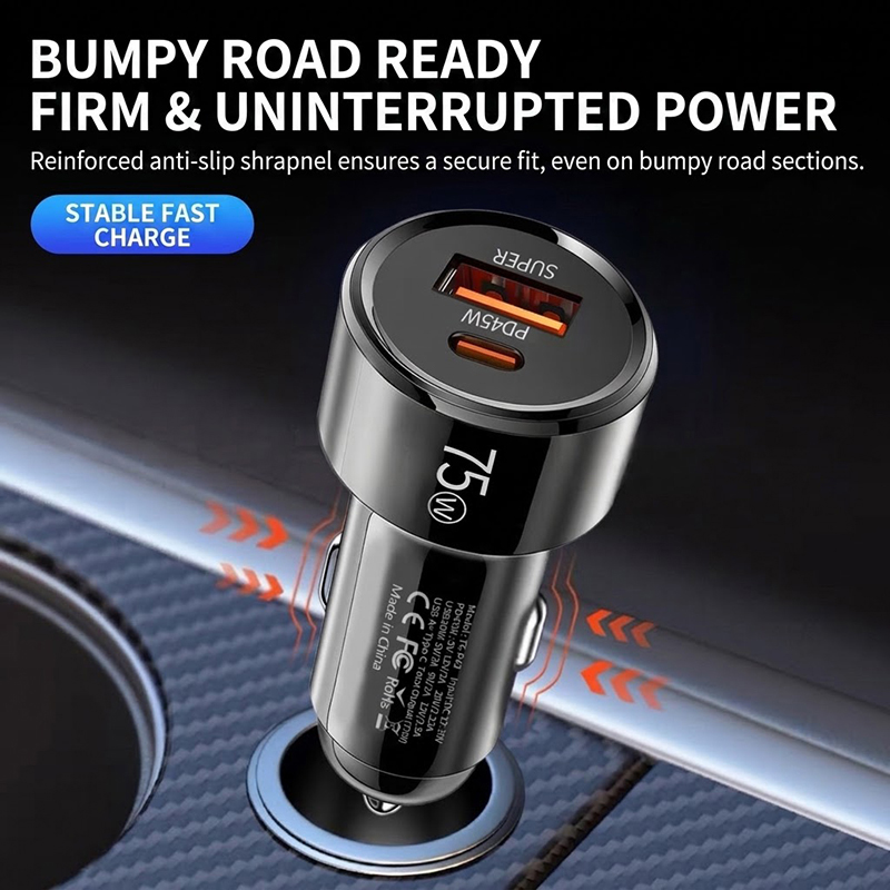 Cargador de coche de 75W con d - Usb C Power Adapter reseña y precio