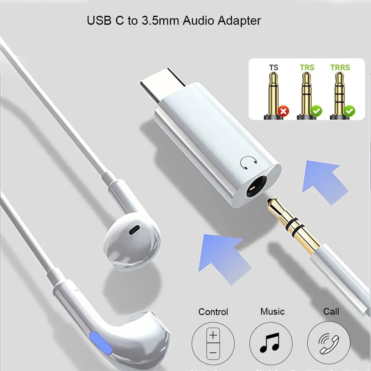 USB C to 3.5mm Earphone Adapte - Usb C Power Adapter reseña y precio