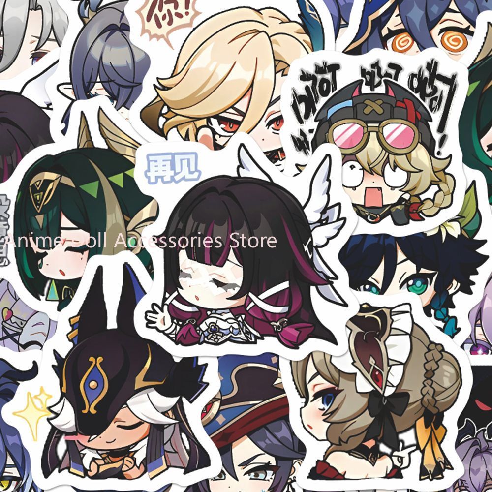 64 pegatinas de anime de Gensh - Laptop Accessories reseña y precio