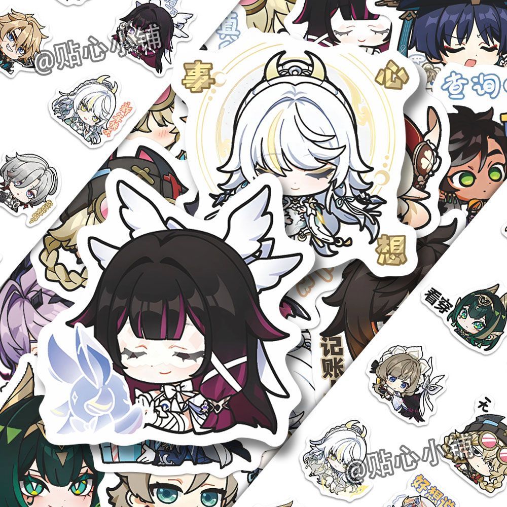64 pegatinas de anime de Gensh - Laptop Accessories reseña y precio